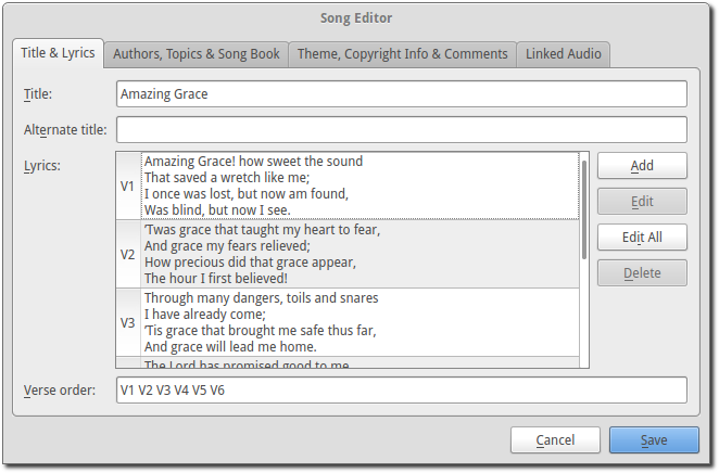 finale lyrics editor